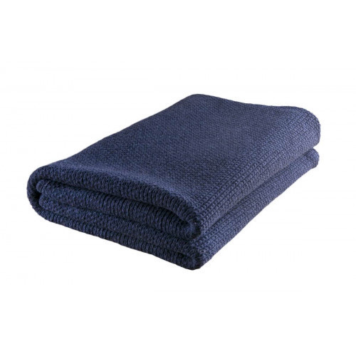 Nord Snow Natural Style Throw Blanket Deep blue
