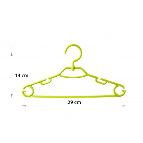 HomelyWorld WDO29 Colorful Plastic Hangers For Kids Black