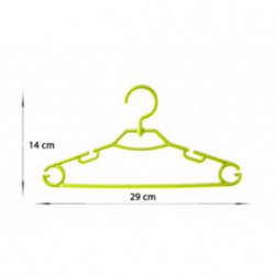 HomelyWorld WDO29 Colorful Plastic Hangers For Kids Black