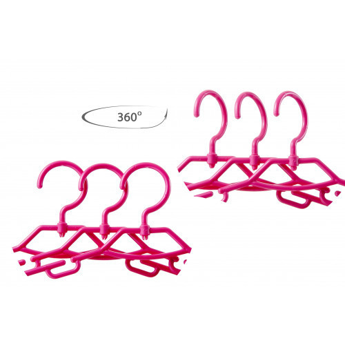 HomelyWorld WDO29 Colorful Plastic Hangers For Kids Black