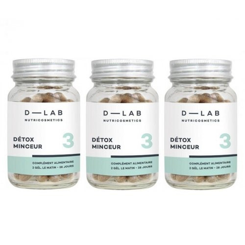 D-LAB Nutricosmetics Détox Minceur Food Supplemet For Slimming Detox 1 Month