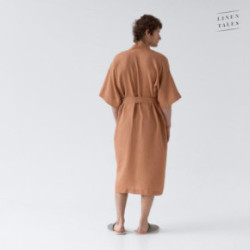 Linen Tales Butterum Linen Summer Bathrobe S-M