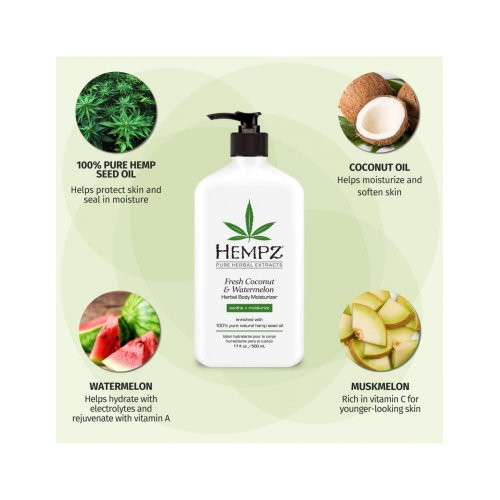 Hempz Fresh Coconut & Watermelon Herbal Body Moisturizer 500ml