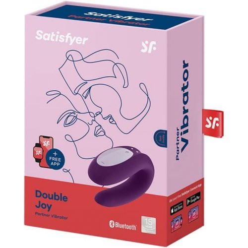 Satisfyer Double Joy Partner Vibrator Purple