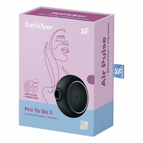 Satisfyer Pro To Go 3 Air Pulse Stimulator + Vibration Black