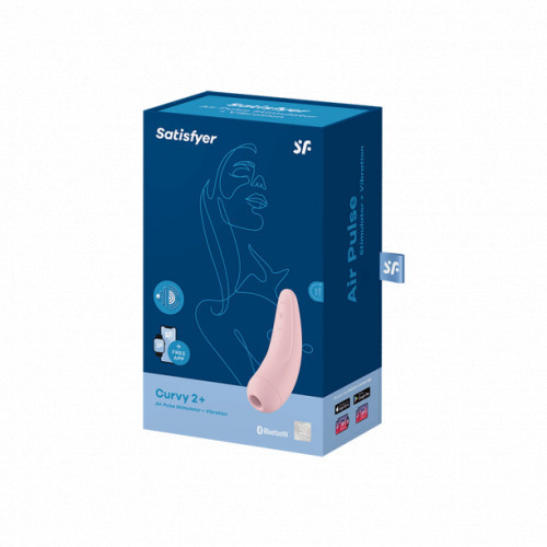 Satisfyer Curvy 2+ Air Pulse Stimulator + Vibration Pale Pink