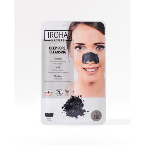 IROHA Black Charcoal Cleansing Nose Strips 5pcs