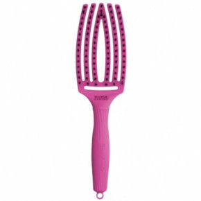 Olivia Garden Fingerbrush Think Pink Hairbrush Bright Pink