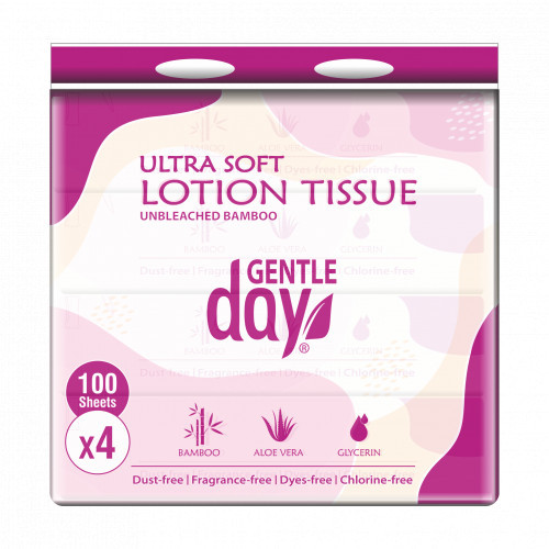 Gentle Day Bamboo Lotion Tissue with Aloe Vera and Glycerin 100vnt
