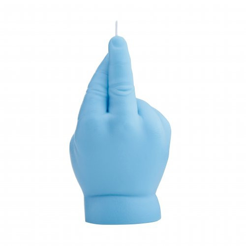 CandleHand Baby Crossed Fingers Candle Pastel Blue