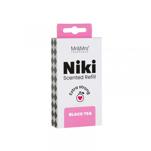 Mr&Mrs Fragrance Niki Black Tea, White Iride Car Air Freshener 1 unit