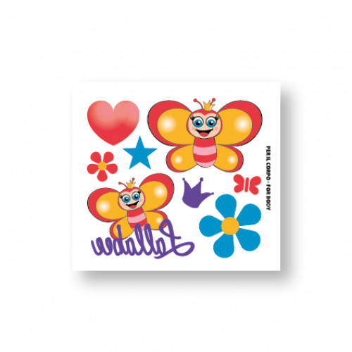 Lallabee Body Tattoos & Nail Stickers for Children Small