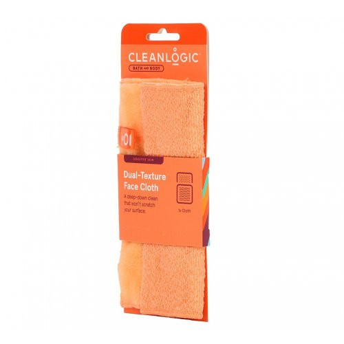 Cleanlogic Sensitive Skin Dual-Texture Face Cloth Coral