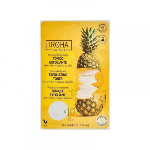 IROHA Nature Exfoliating & Brightening Toner Pad Pineapple 10 pcs.