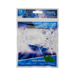 CS Medic Oral+ Waxed Floss Picks Mint Flavour 75 pcs.