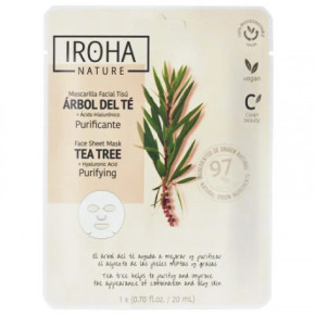 IROHA Purifying Face Sheet Mask Tea Tree & Hyaluronic Acid 20ml